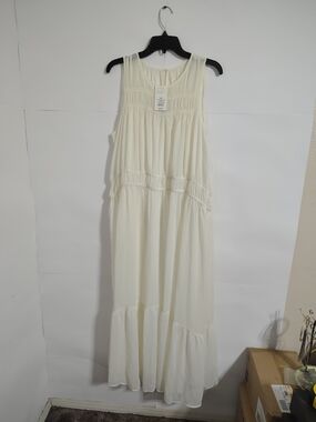 a new day Cream Tiered Sleeveless Maxi Dress